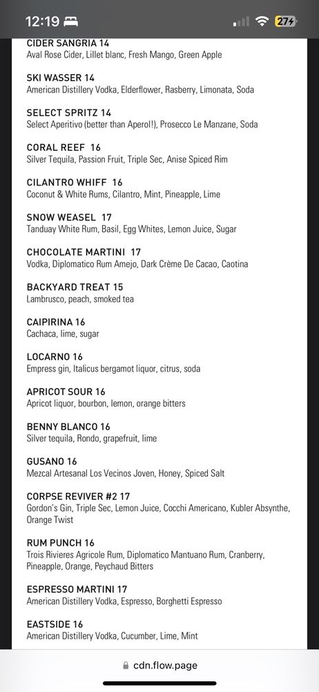 Cafe Select Menu (Updated for 2025)