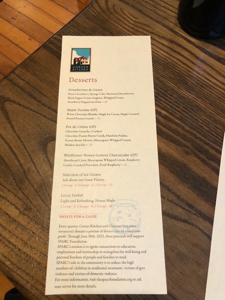 Menu - Corner Kitchen