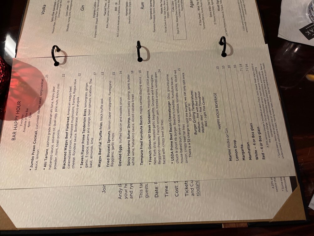 John Howie Steak Restaurant Menu Updated For 2025 