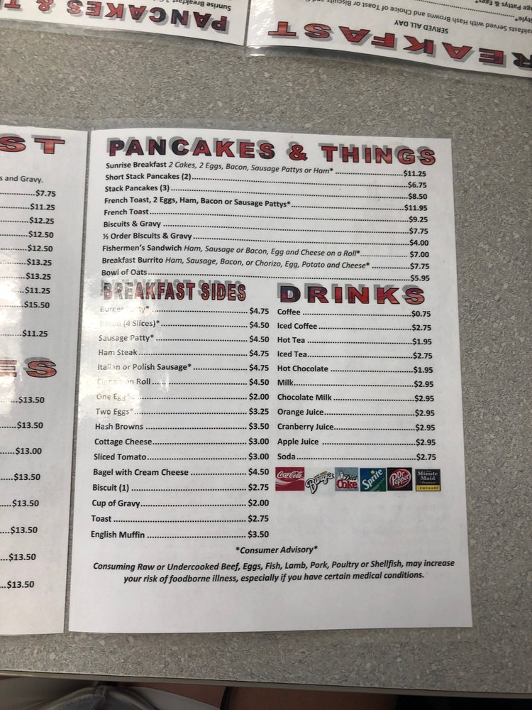 Peggys Sunrise Cafe Menu (Updated for 2025)