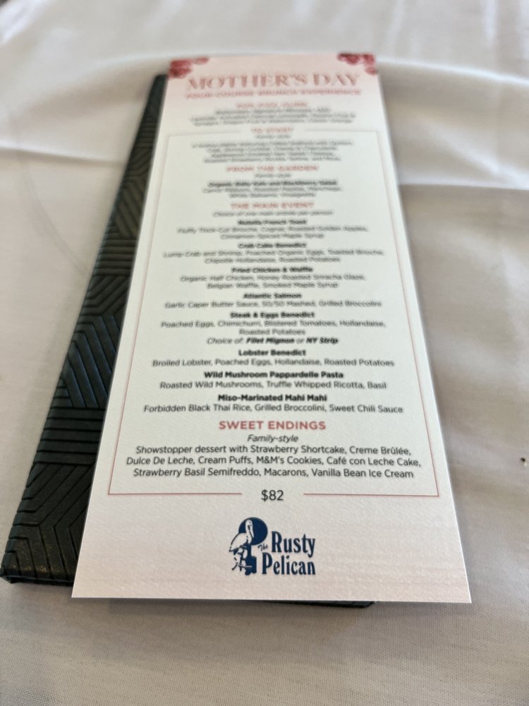 Menu - Rusty Pelican - Tampa